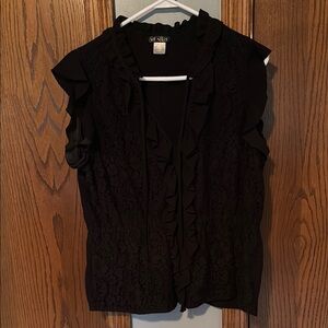 VENUS Elegant Black Lace Blouse